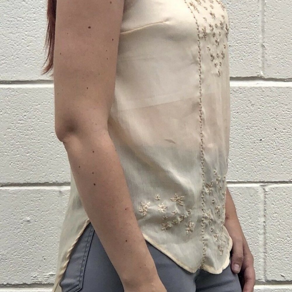 Mossimo White Sheer Tunic - Womens Size M